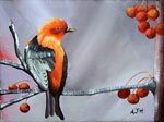 peinture oiseaux, portrait oiseau, atelier artiste74 ANNECY