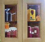 Peinture en trompe l'oeil décorative sur bois